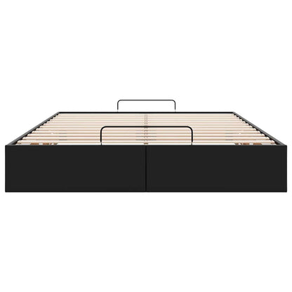 Ottoman-Bett ohne Matratze Schwarz 140x200 cm Kunstleder