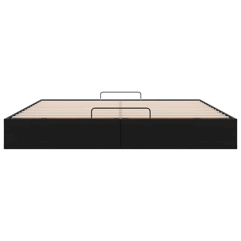 Ottoman-Bett ohne Matratze Schwarz 160x200 cm Kunstleder