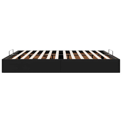 Ottoman-Bett ohne Matratze Schwarz 160x200 cm Kunstleder