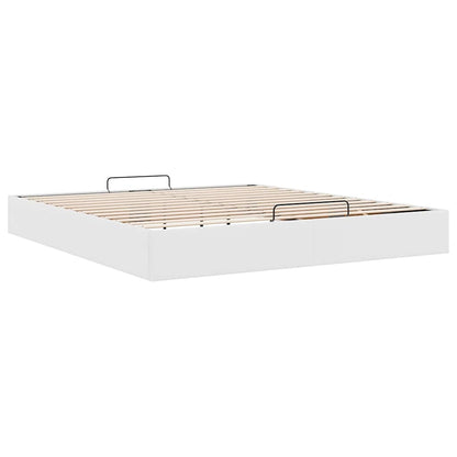Ottoman-Bett ohne Matratze Weiß 160x200 cm Kunstleder
