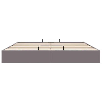 Ottoman-Bett ohne Matratze Grau 160x200 cm Kunstleder