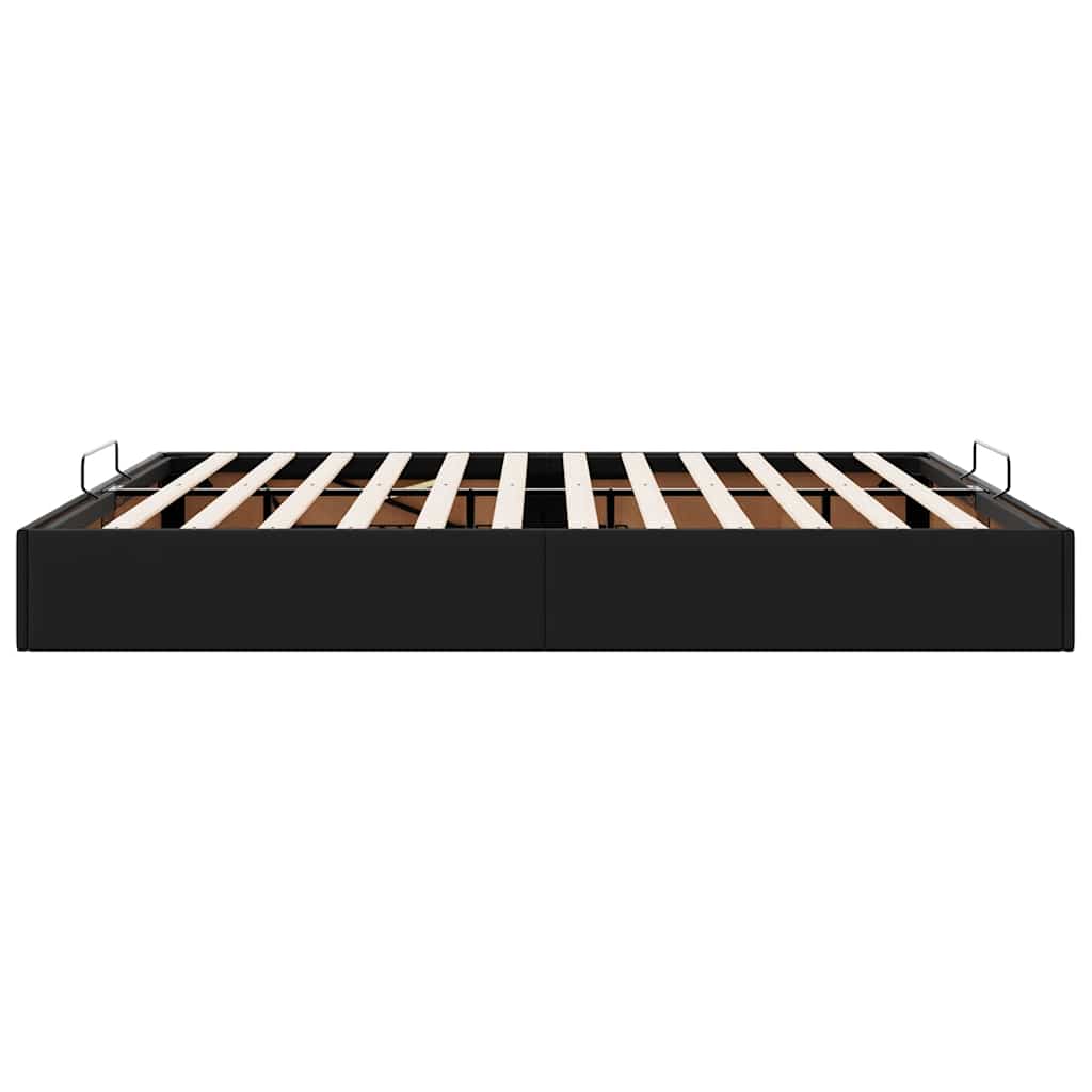 Ottoman-Bett ohne Matratze Schwarz 180x200 cm Kunstleder