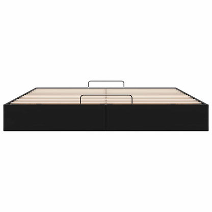 Ottoman-Bett ohne Matratze Schwarz 200x200 cm Kunstleder