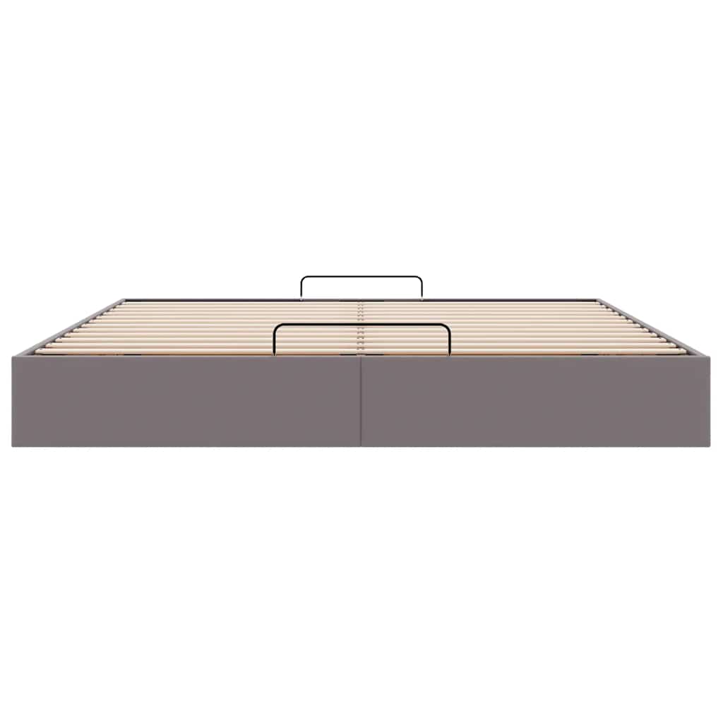 Ottoman-Bett ohne Matratze Grau 200x200 cm Kunstleder