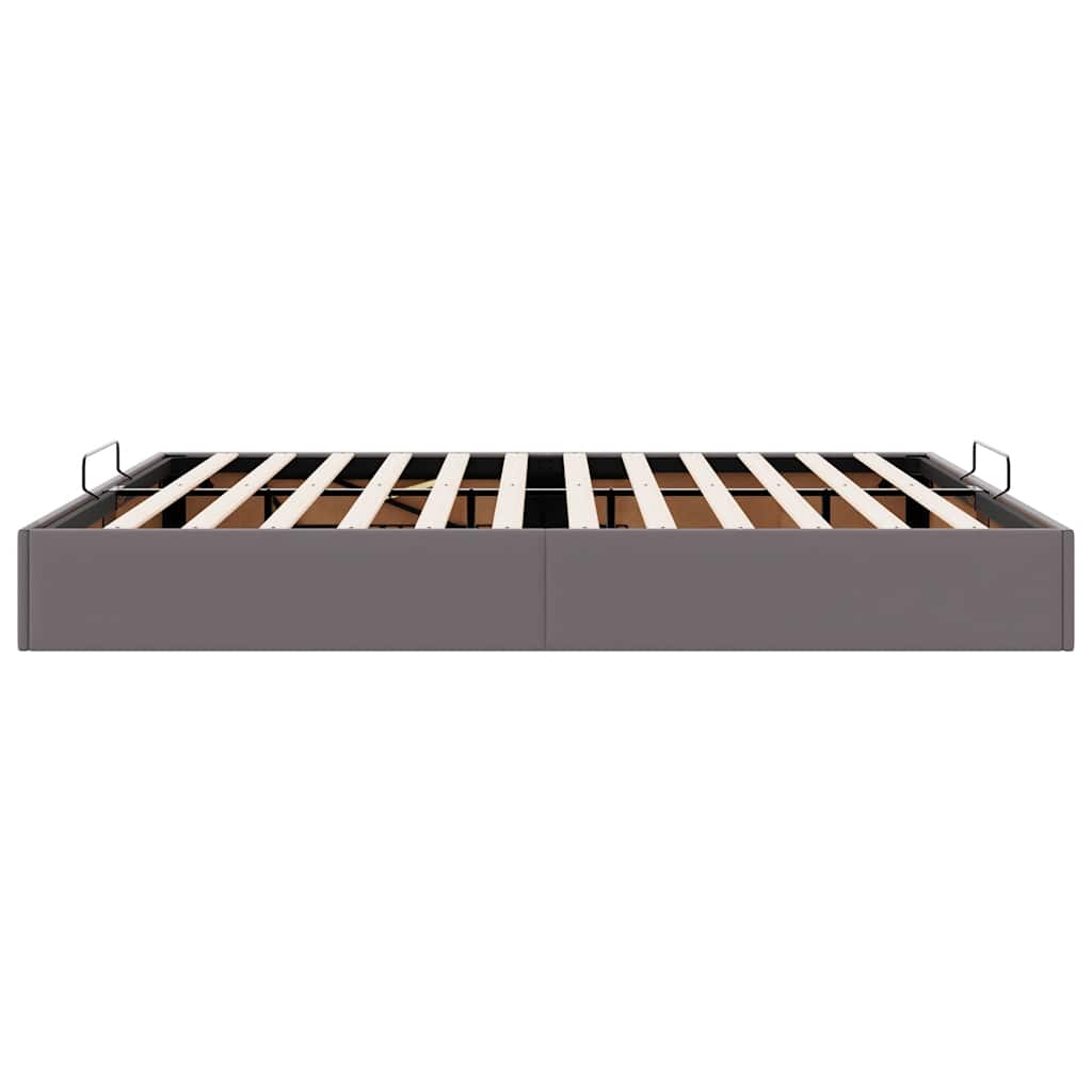 Ottoman-Bett ohne Matratze Grau 200x200 cm Kunstleder