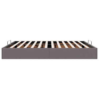 Ottoman-Bett ohne Matratze Grau 200x200 cm Kunstleder