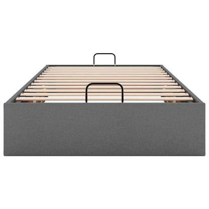 Ottoman-Bett ohne Matratze Dunkelgrau 80x200 cm Stoff