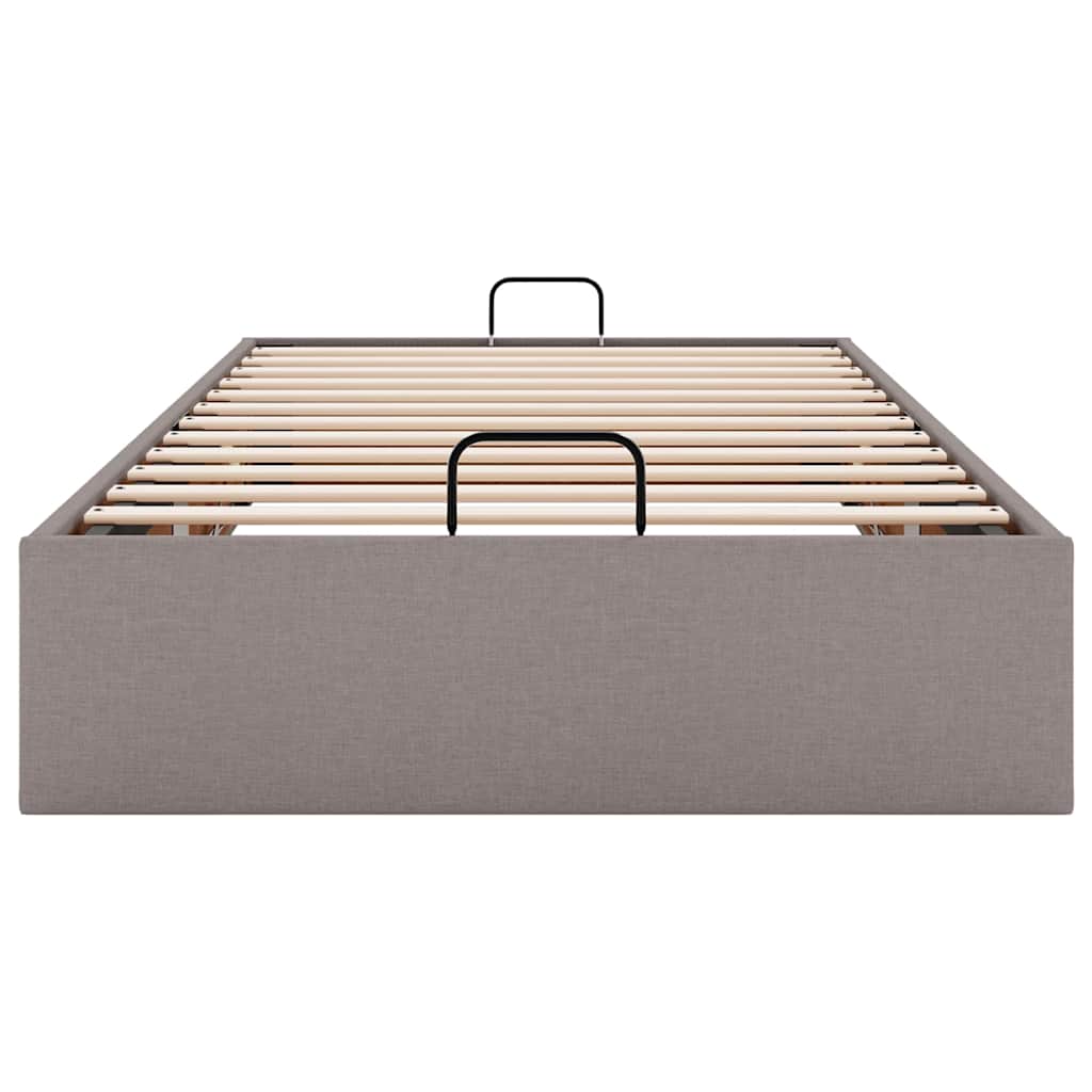 Ottoman-Bett ohne Matratze Taupe 80x200 cm Stoff