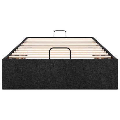 Ottoman-Bett ohne Matratze Schwarz 90x190 cm Stoff