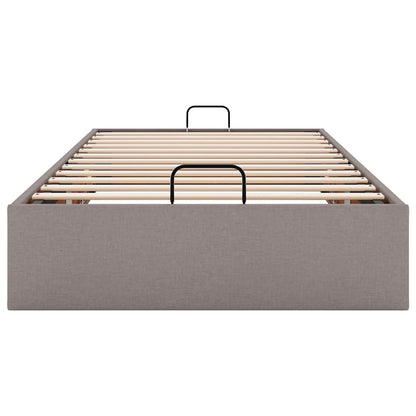 Ottoman-Bett ohne Matratze Taupe 90x190 cm Stoff