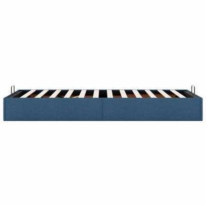 Ottoman-Bett ohne Matratze Blau 90x200 cm Stoff
