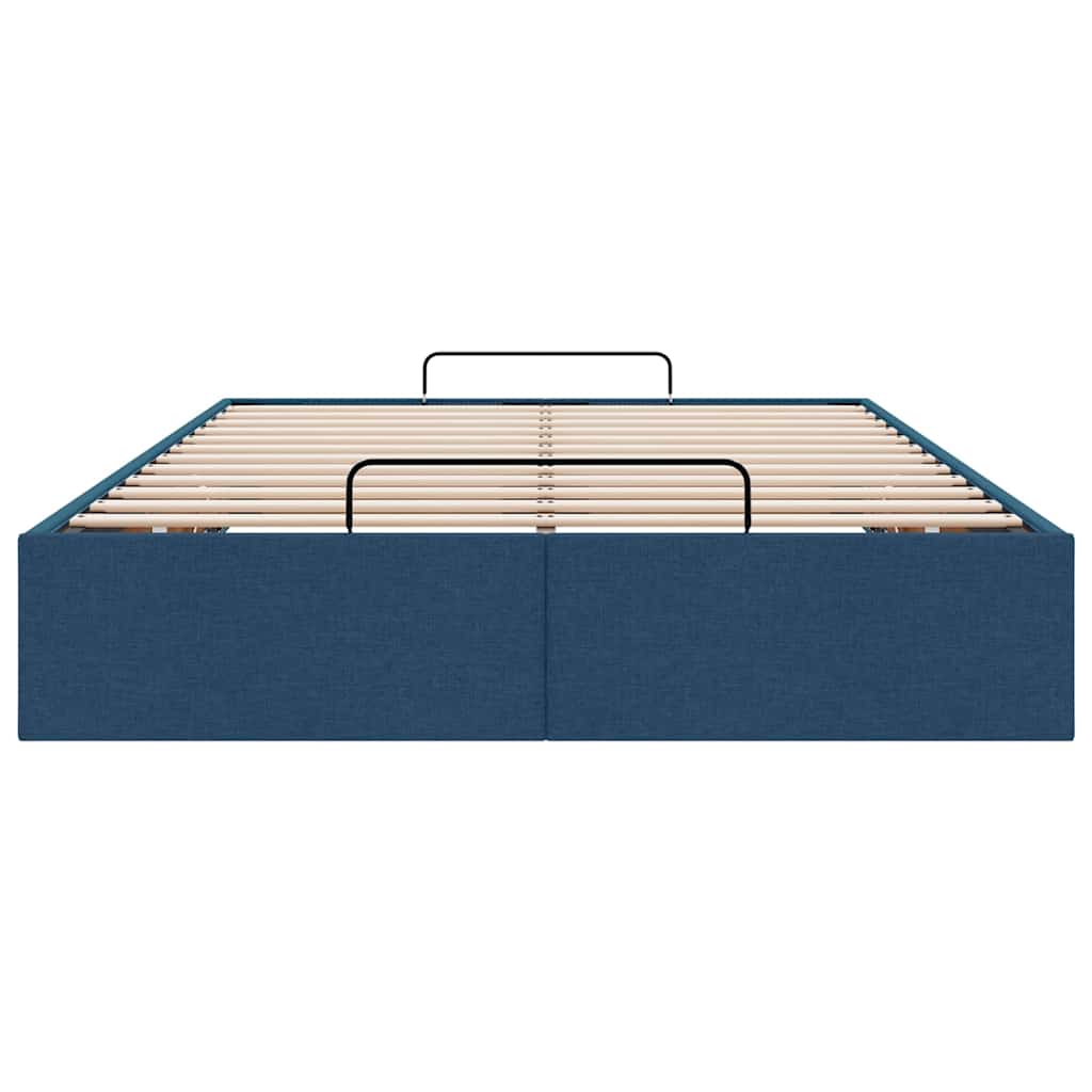 Ottoman-Bett ohne Matratze Blau 120x190 cm Stoff