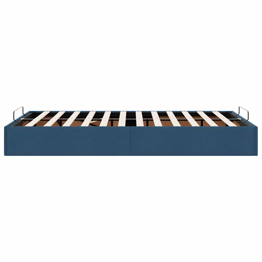 Ottoman-Bett ohne Matratze Blau 120x190 cm Stoff
