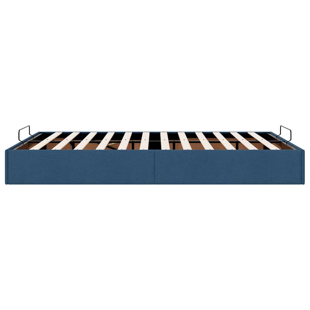Ottoman-Bett ohne Matratze Blau 140x200 cm Stoff