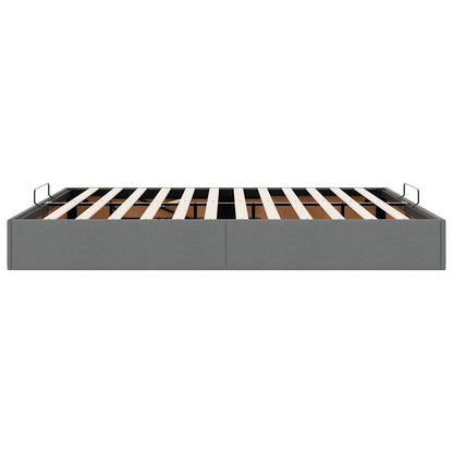 Ottoman-Bett ohne Matratze Dunkelgrau 160x200 cm Stoff