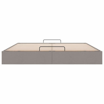Ottoman-Bett ohne Matratze Taupe 160x200 cm Stoff