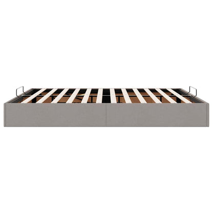 Ottoman-Bett ohne Matratze Taupe 160x200 cm Stoff