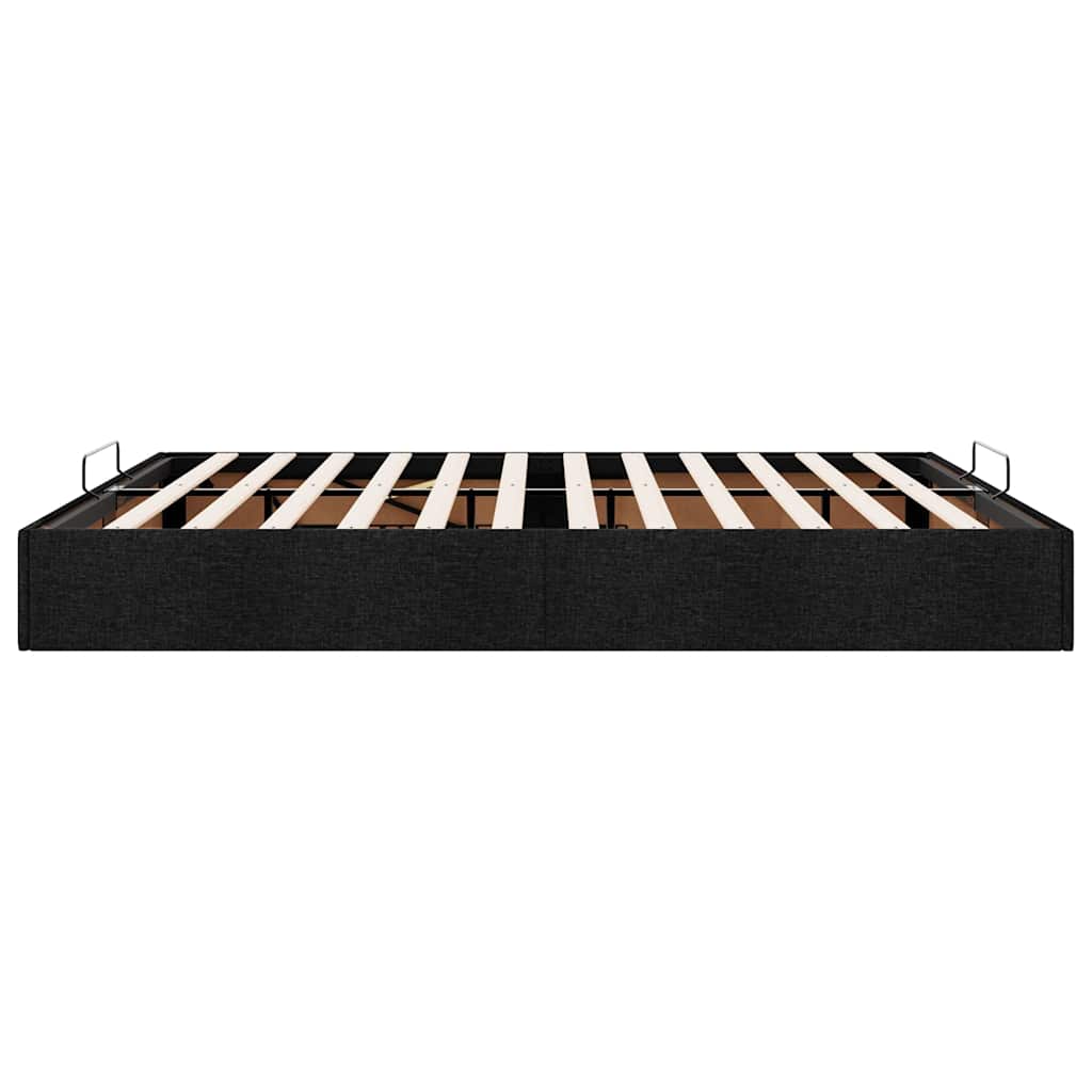Ottoman-Bett ohne Matratze Schwarz 180x200 cm Stoff