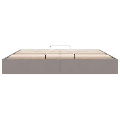 Ottoman-Bett ohne Matratze Taupe 180x200 cm Stoff