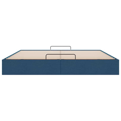 Ottoman-Bett ohne Matratze Blau 180x200 cm Stoff
