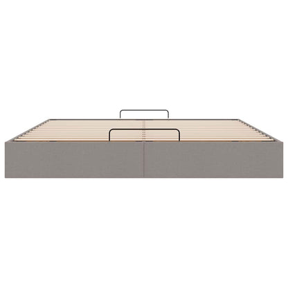 Ottoman-Bett ohne Matratze Taupe 200x200 cm Stoff