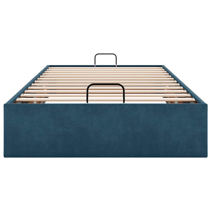 Ottoman-Bett ohne Matratze Dunkelblau 90x190 cm Samt