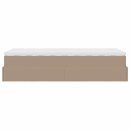 Ottoman-Bett mit Matratze Cappuccino-Braun 90x200 cm Kunstleder