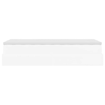 Ottoman-Bett mit Matratze Weiß 100x200 cm Kunstleder