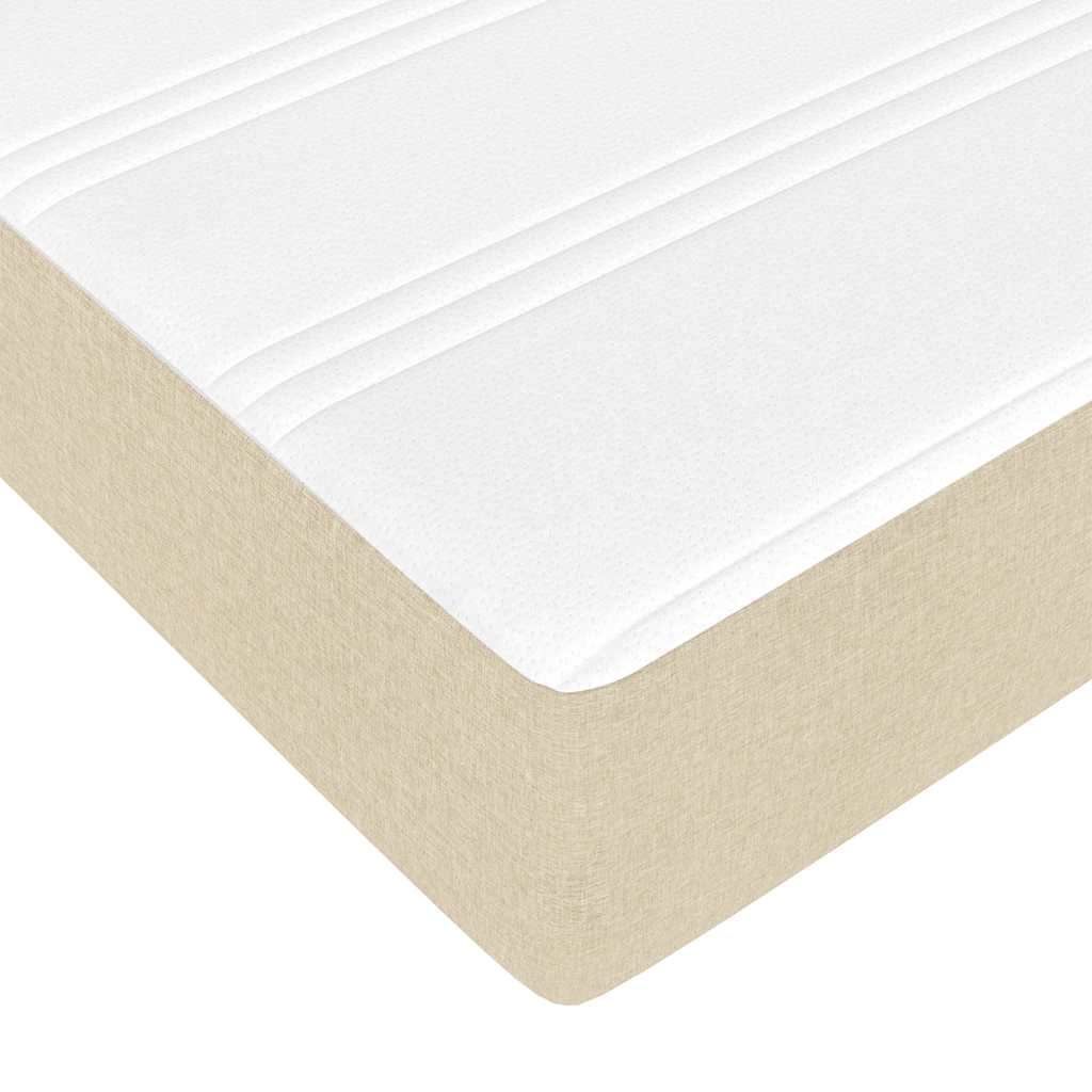 Ottoman-Bett mit Matratze Creme 90x200 cm Stoff