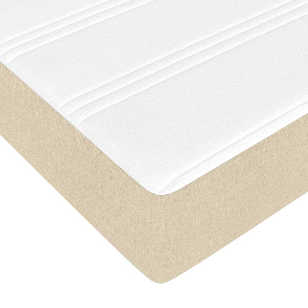 Ottoman-Bett mit Matratze Creme 120x200 cm Stoff