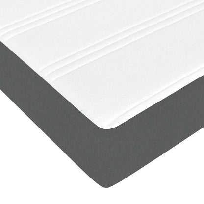 Ottoman-Bett mit Matratze Dunkelgrau 140x200 cm Stoff