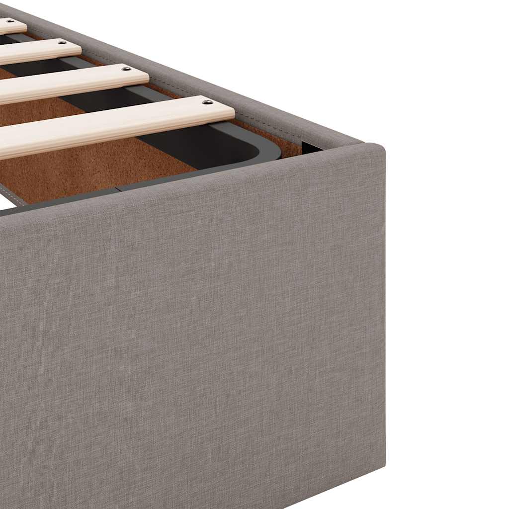 Ottoman-Bett mit Matratze Taupe 180x200 cm Stoff