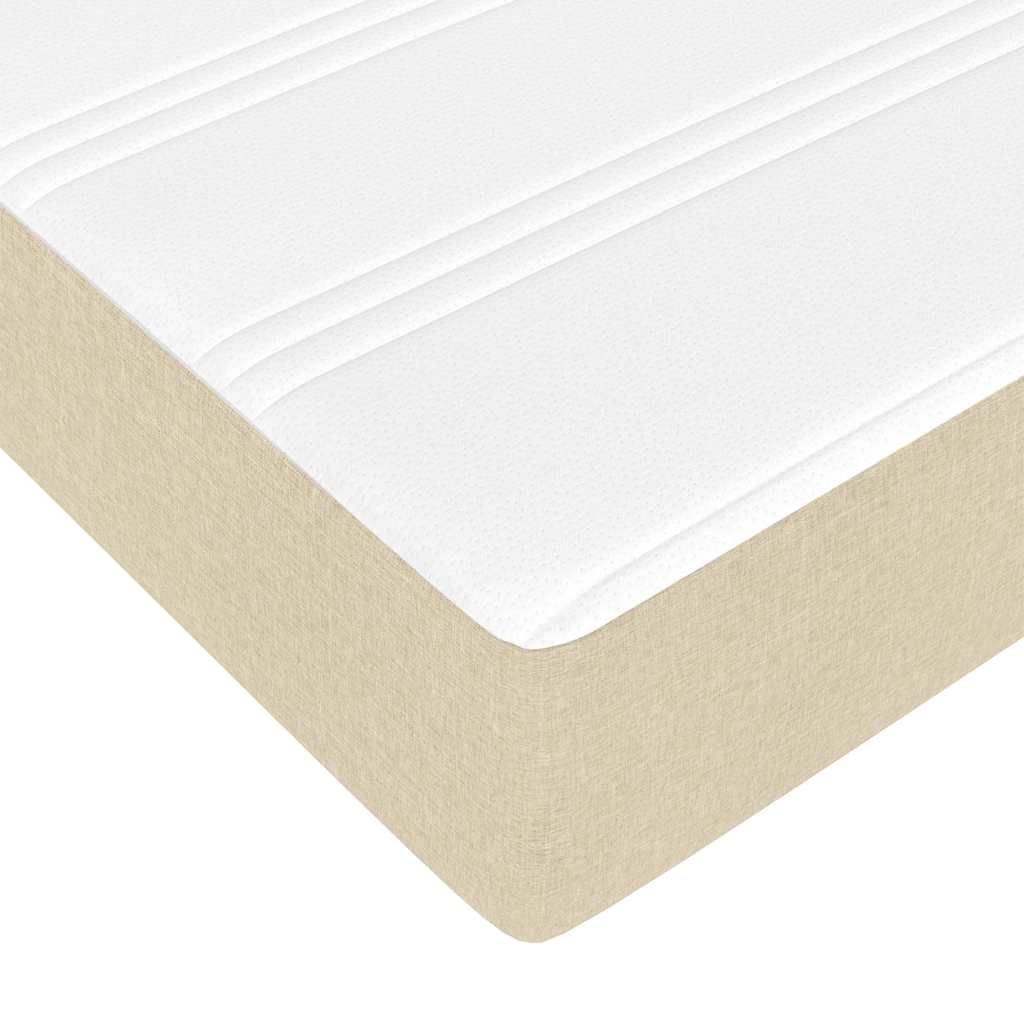 Ottoman-Bett mit Matratze Creme 180x200 cm Stoff