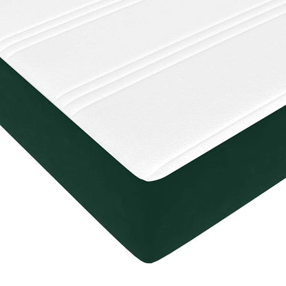 Ottoman-Bett mit Matratze Dunkelgrün 90x200 cm Samt
