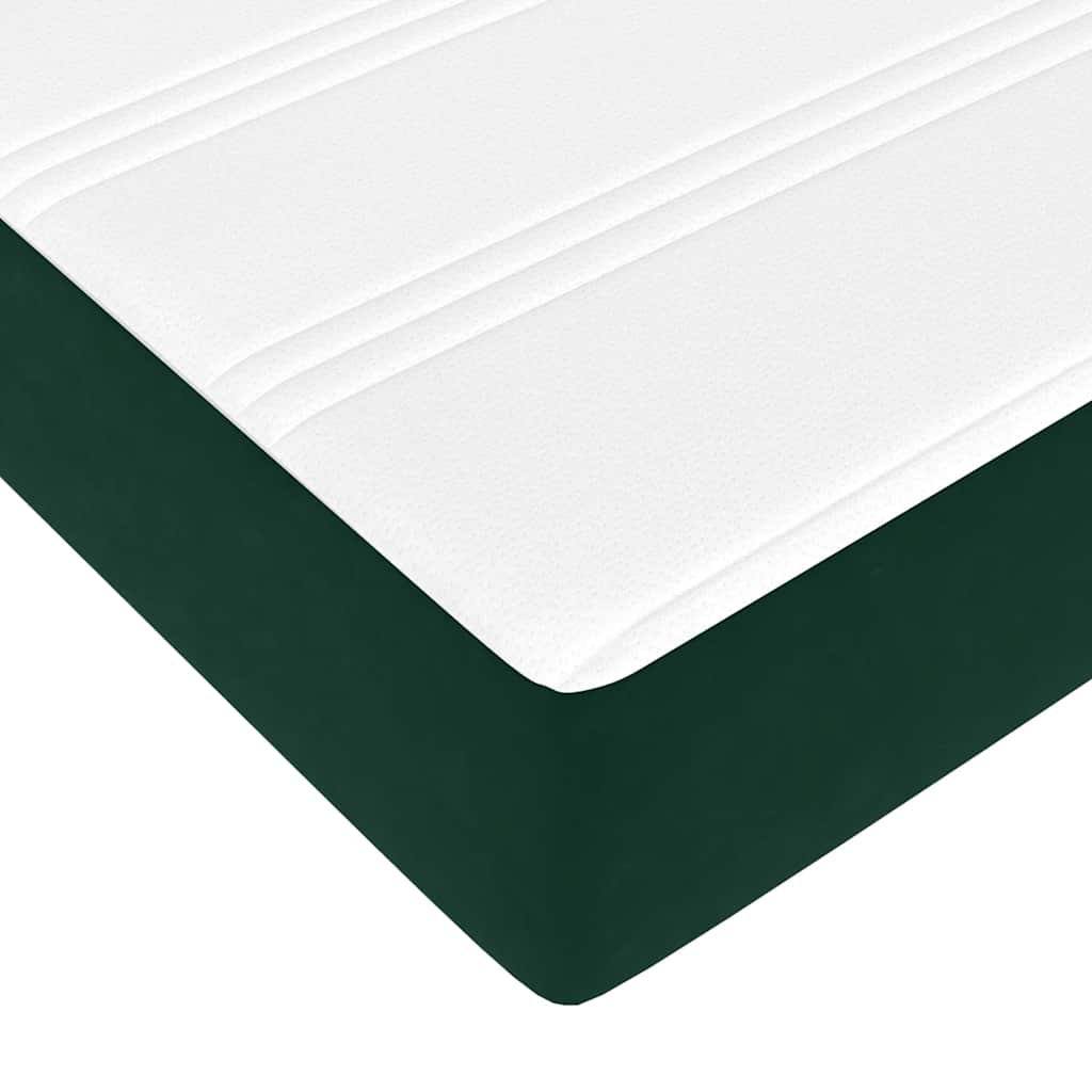 Ottoman-Bett mit Matratze Dunkelgrün 120x200 cm Samt