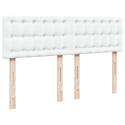 Ottoman-Bett mit Matratze Weiß 140x200 cm Kunstleder