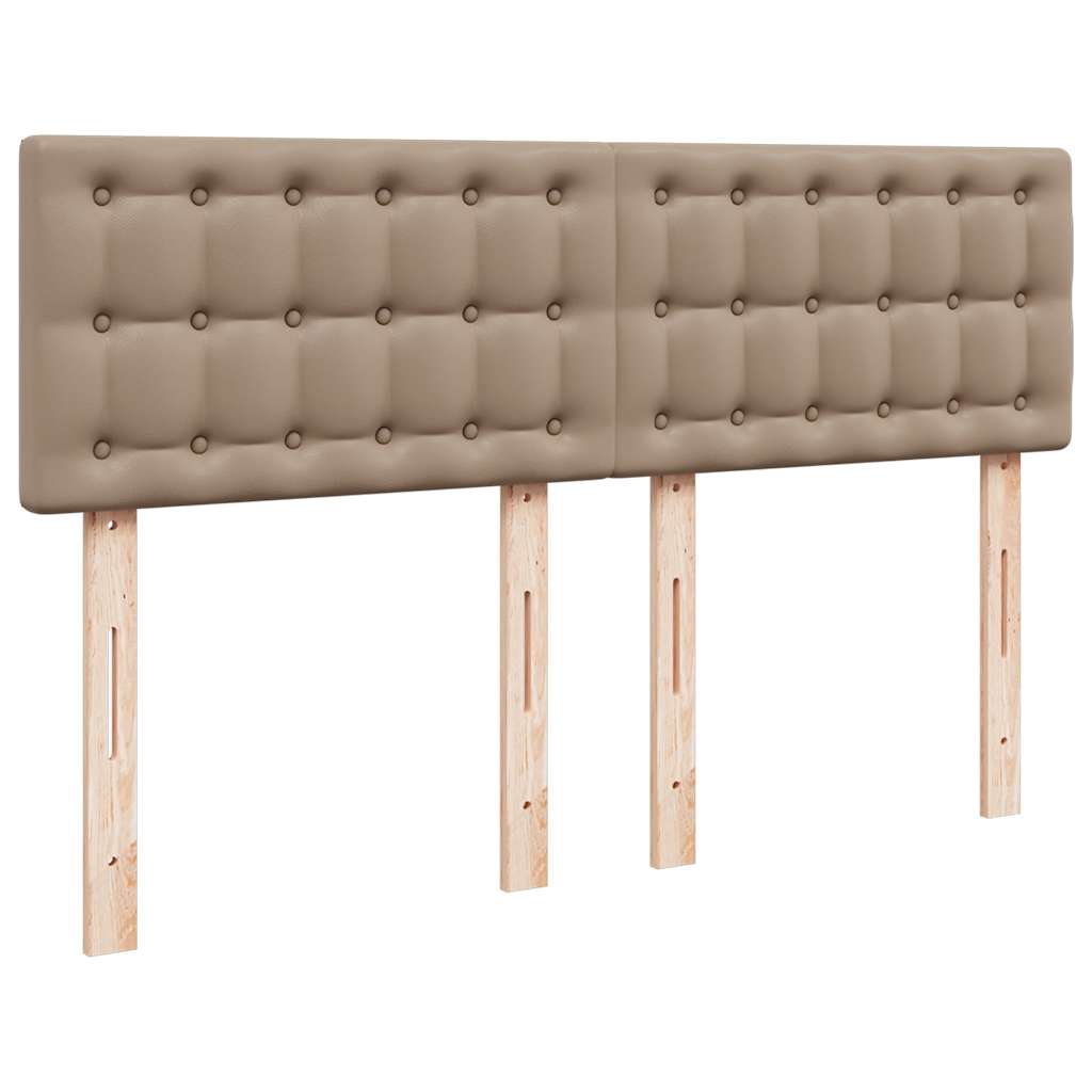 Ottoman-Bett mit Matratze Cappuccino-Braun 140x200cm Kunstleder