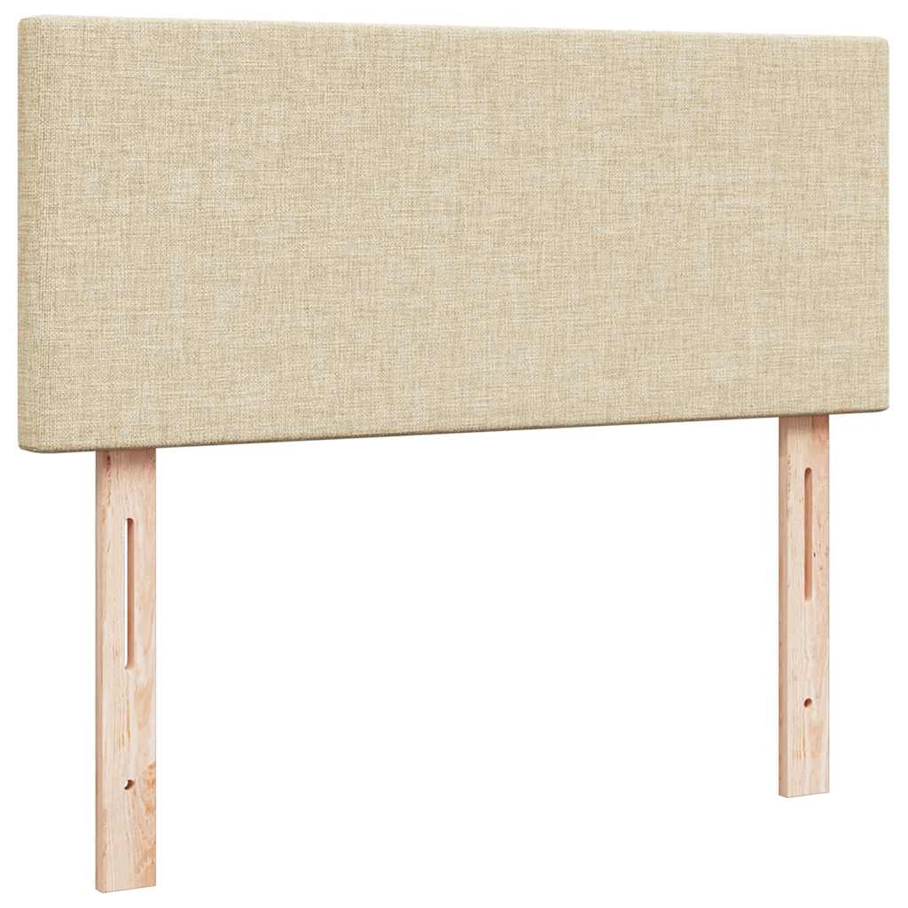 Ottoman-Bett mit Matratze Creme 120x200 cm Stoff
