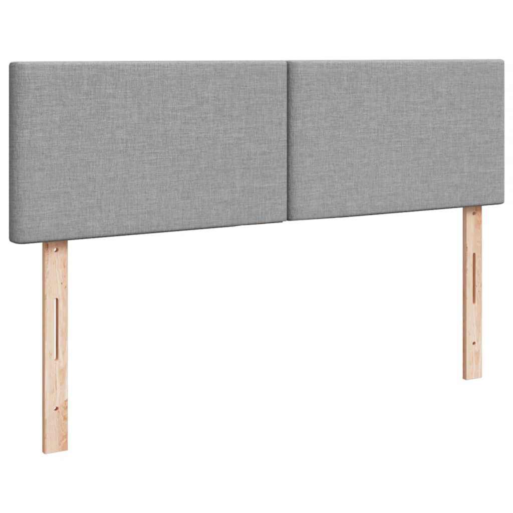 Ottoman-Bett mit Matratze Hellgrau 140x190 cm Stoff