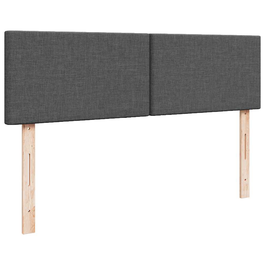 Ottoman-Bett mit Matratze Dunkelgrau 140x190 cm Stoff