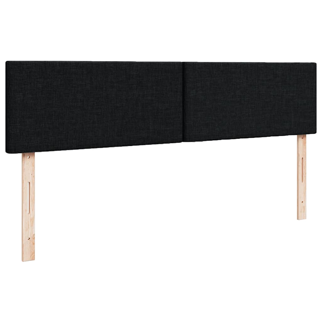 Ottoman-Bett mit Matratze Schwarz 140x190 cm Stoff