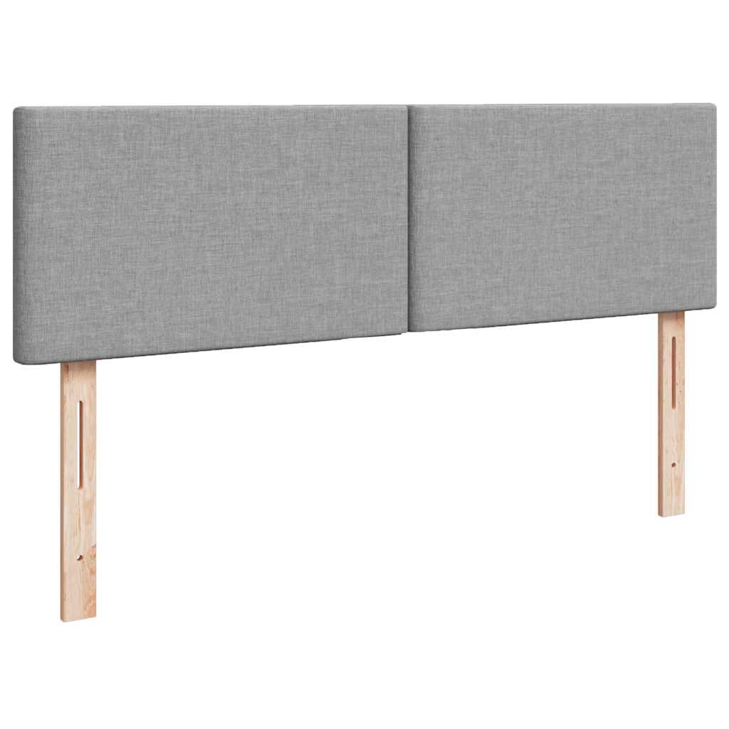 Ottoman-Bett mit Matratze Hellgrau 140x200 cm Stoff