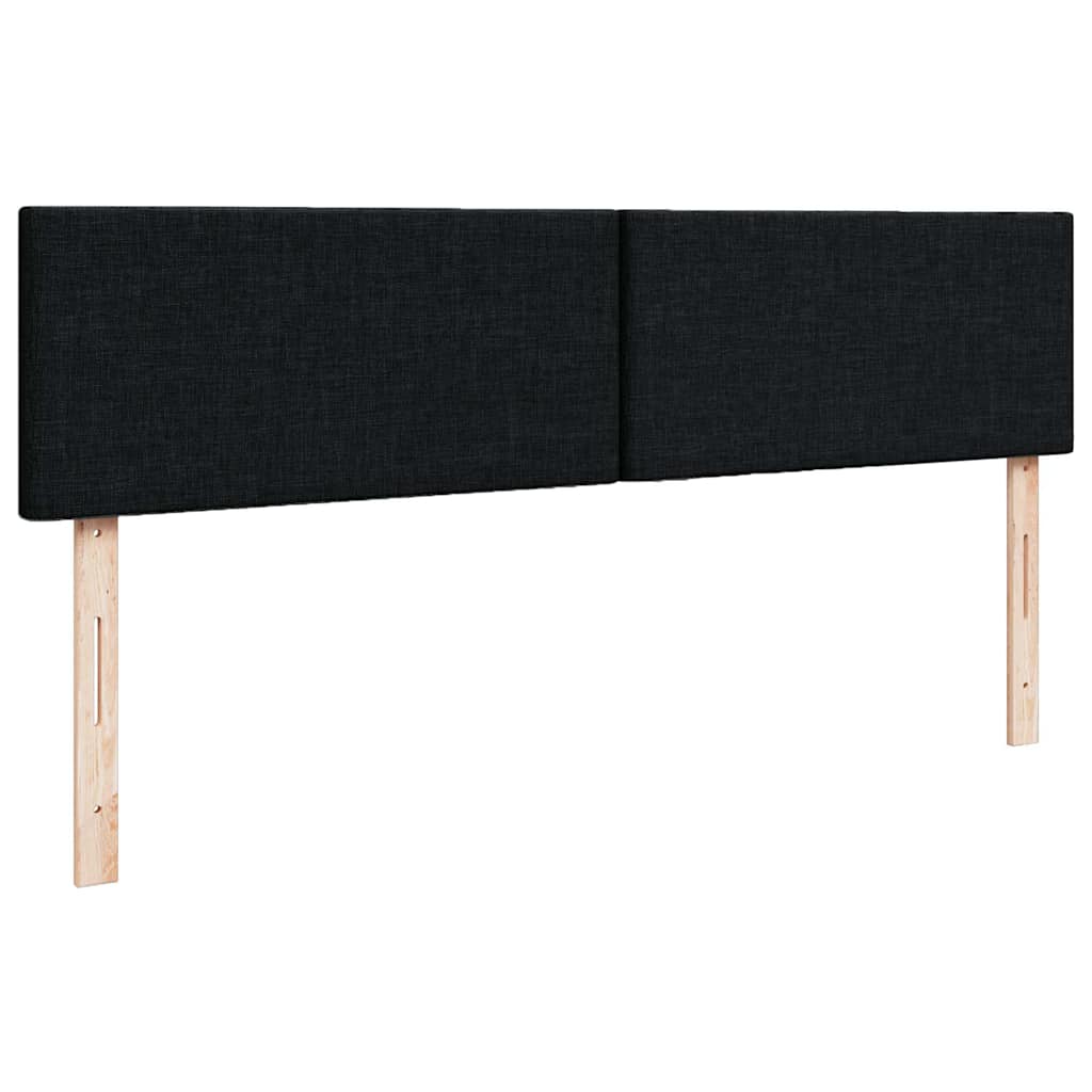Ottoman-Bett mit Matratze Schwarz 140x200 cm Stoff