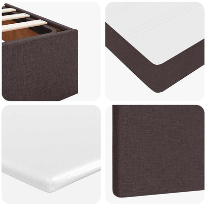 Ottoman-Bett mit Matratze Dunkelbraun 140x200 cm Stoff