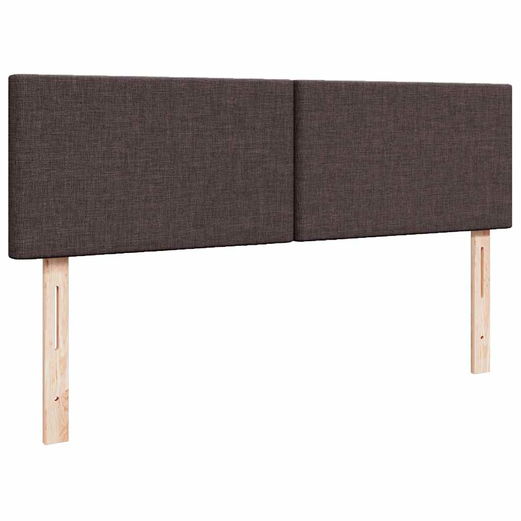 Ottoman-Bett mit Matratze Dunkelbraun 140x200 cm Stoff