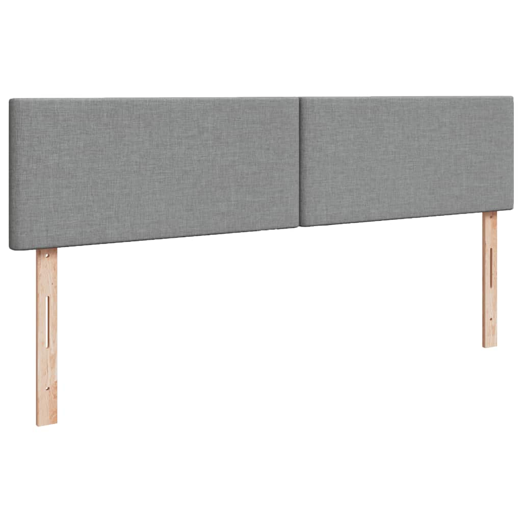 Ottoman-Bett mit Matratze Hellgrau 160x200 cm Stoff