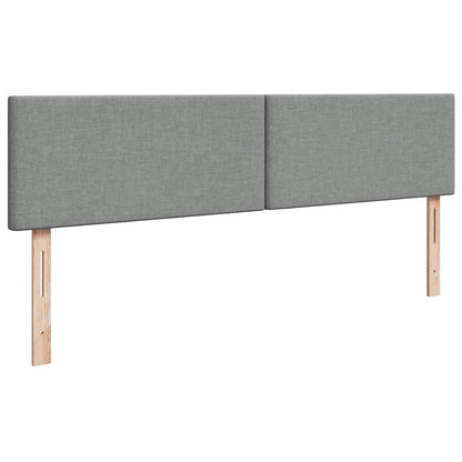 Ottoman-Bett mit Matratze Hellgrau 200x200 cm Stoff