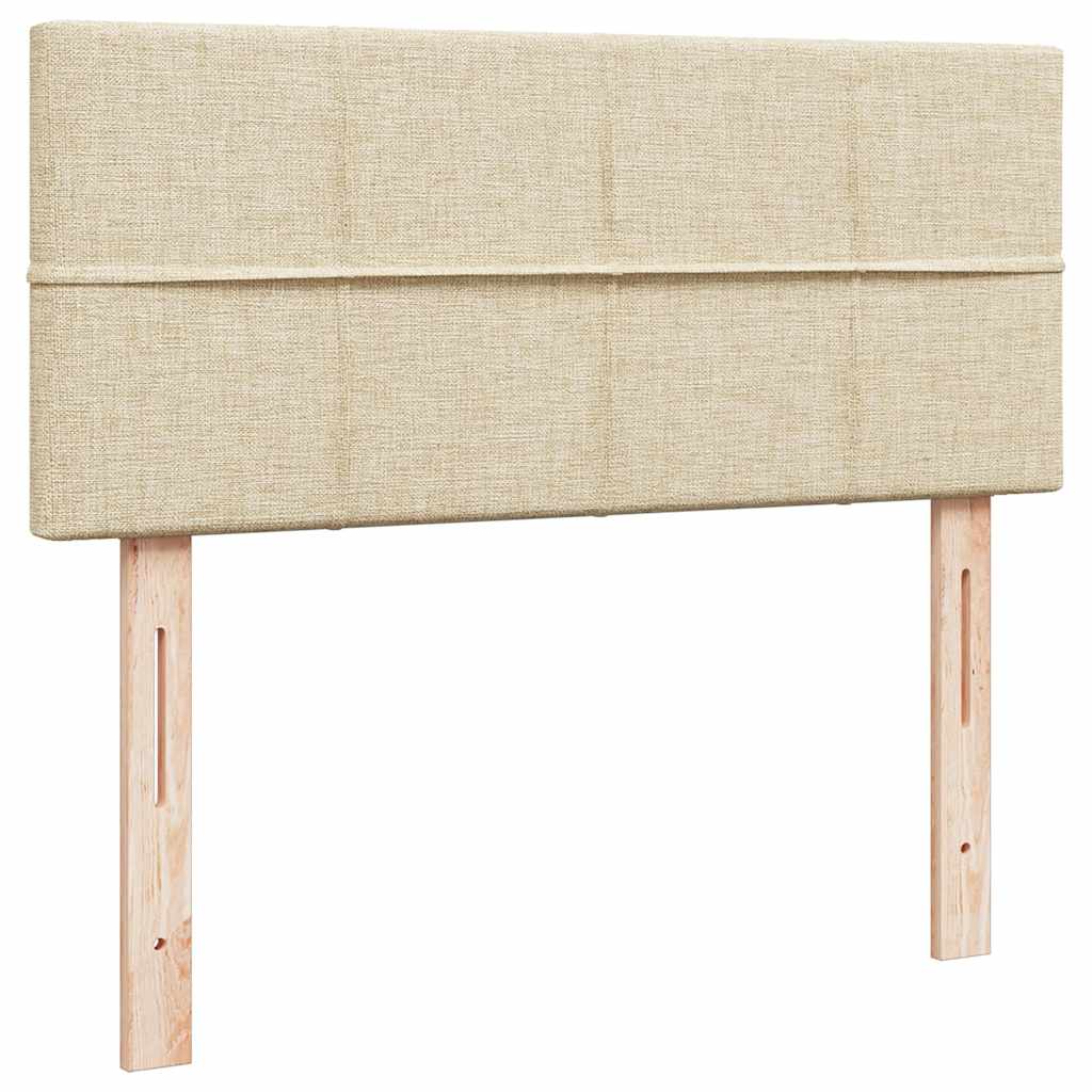 Ottoman-Bett mit Matratze Creme 120x200 cm Stoff