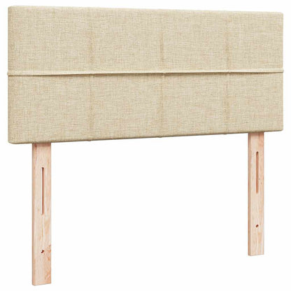 Ottoman-Bett mit Matratze Creme 120x200 cm Stoff