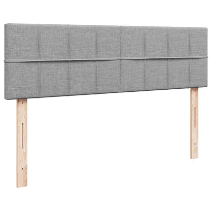 Ottoman-Bett mit Matratze Hellgrau 140x190 cm Stoff